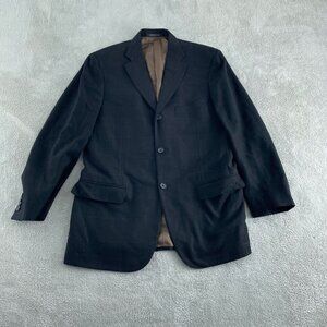Gianluca Isaia Mens 42 Black Blazer 90% Wool 10% Cashmere 3-Button 2765